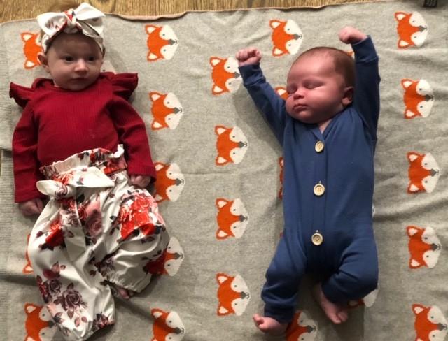 Brian Gelok ’13’s son, Dylan, and Matt Lubrano ’11’s daughter, Cecelia Jane, had their first play date.