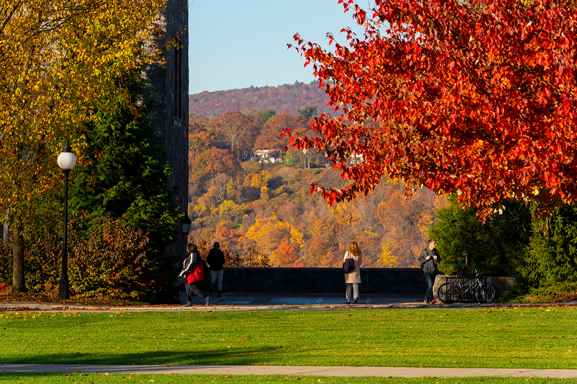 An image of Marist College campus in autumn.