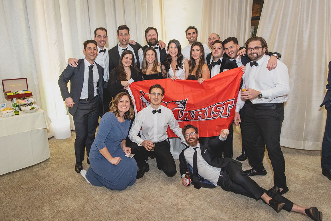 An image from the wedding of Shannon Burns, Marist Class of 2008, and Kevin Sullivan at the Bel Air Bay Club in Pacific Palisades, CA, on Jan. 28, 2022.