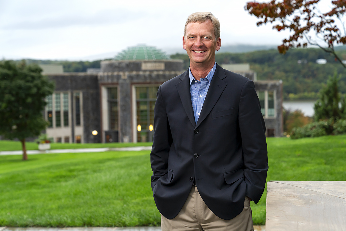 This image shows Dr. Kevin Weinman, new president of Marist College