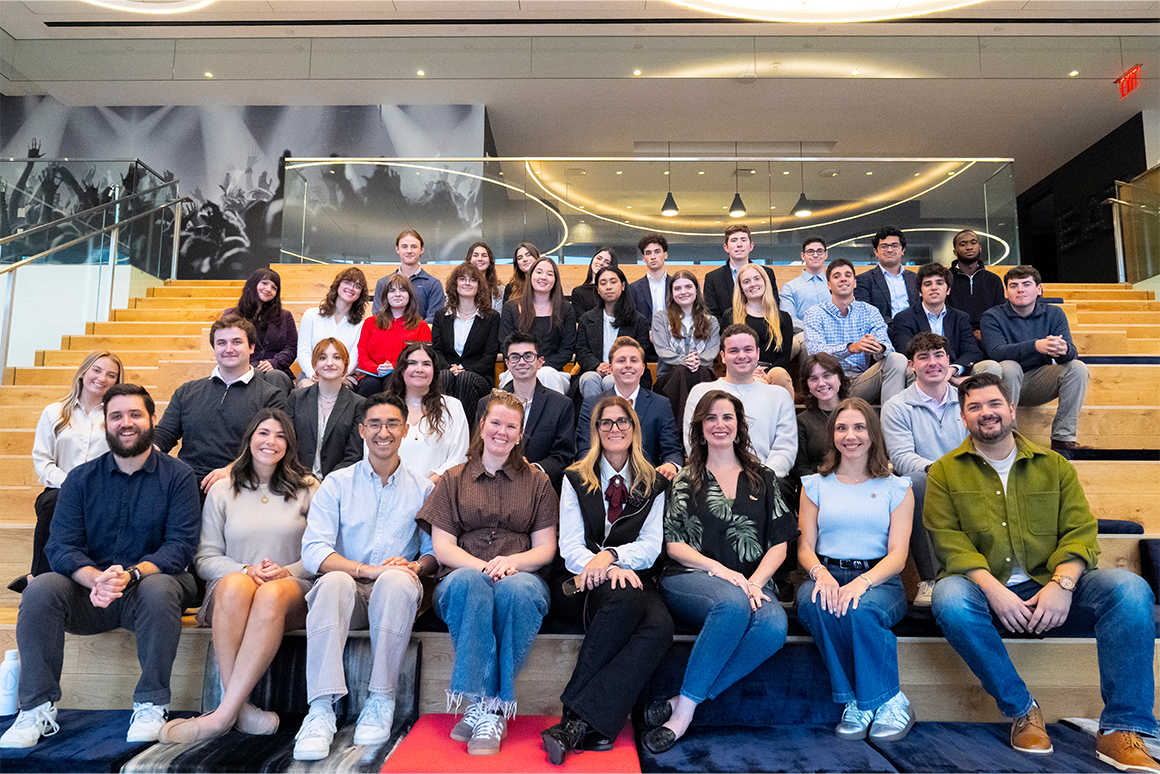 Students visit Paramount in New York City as part of the Center for Career Services' Road to the Workplace Career Trip. 