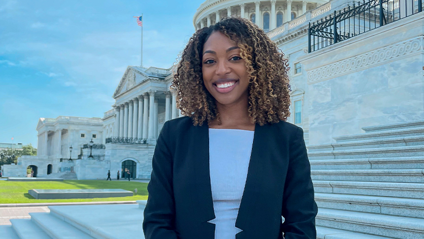 An image of Danisha Craig '18 in Washington, DC. Photo courtesy of Danisha Craig