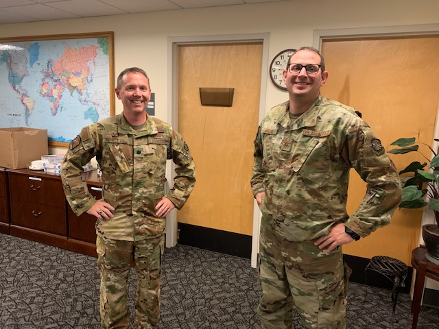 Image is of Maj. Mike Mauro, Class of 2006, who was assigned as the Operations Officer, 92d AMXS, Fairchild Air Force Base, Spokane, WA, with Lt. Col. Sean Howlett, Squadron Commander of the 92d. Sean is the son of Dr. Chuck Howlett, Class of 1968 and co-captain of Doc Goldman's first winning soccer team at Marist.