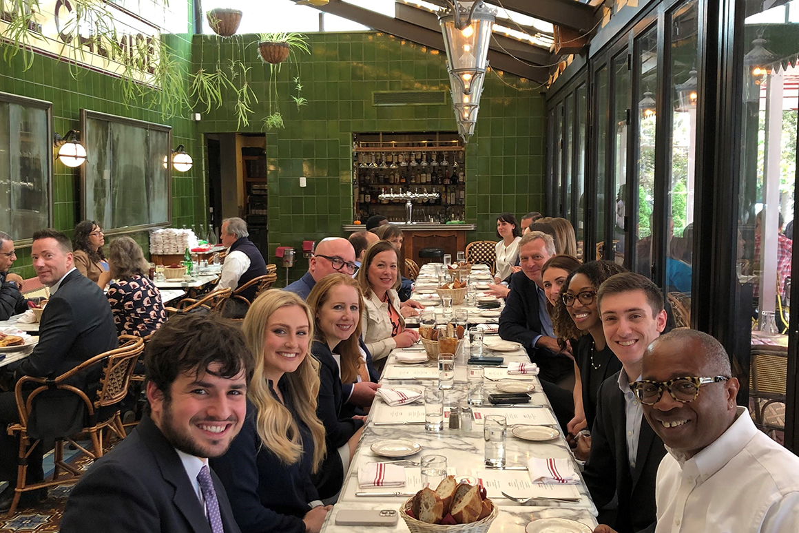 An image of the Marist Poll hosting a luncheon with Marist President Kevin Weinman and Marist Poll alumni in Washington, DC.